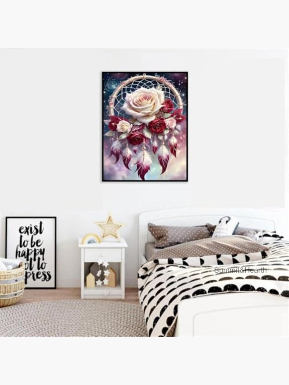 Dream Catcher Cross Stitch Kit for Beginners, 12x16 Inch Pre-Printed Pattern - Picture 4 of 7